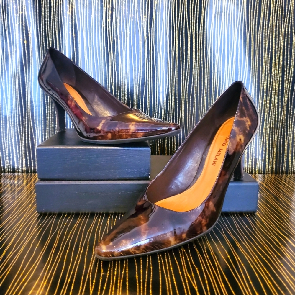 Antonio Melani tortoise shell heels Size 8